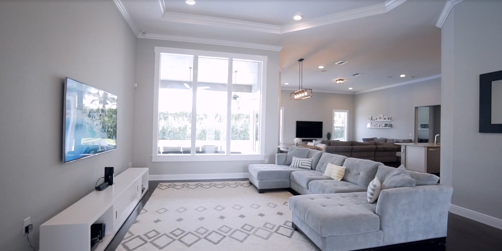 pure white living room